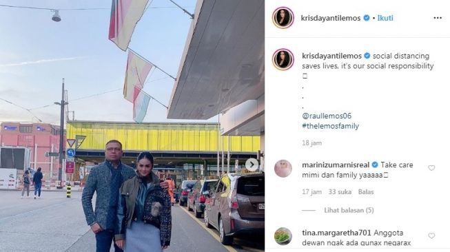 Potret liburan Krisdayanti dan Raul Lemos di tengah virus corona [Instargam/@krisdayantilemos]