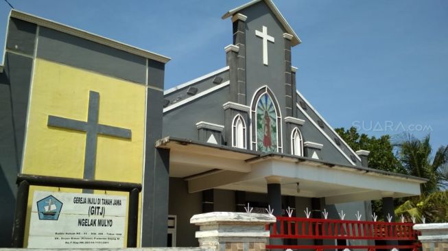 Gereja Injili di Tanah Jawa, berlokasi di Desa Bondo, Kabupaten Jepara. Sebagai ilustrasi tempat peribadatan pemeluk Kristen [Suara.com/Dafi Yusuf].