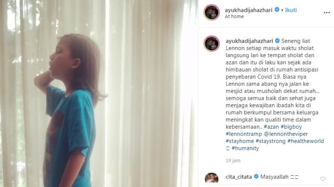 Unggahan Ayu Azhari [Instagram/@ayukhadijahazhari]