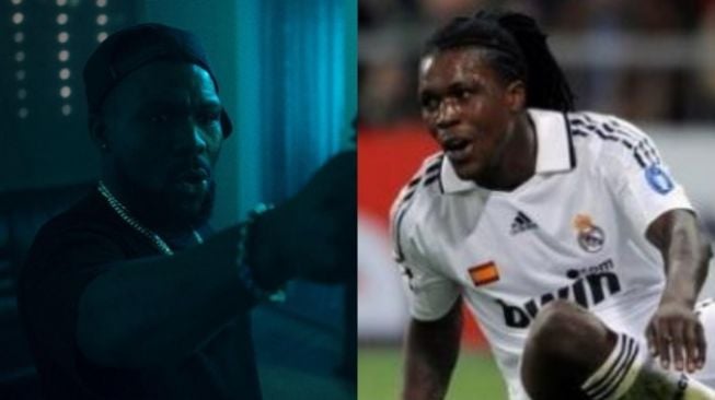 Eks Real Madrid, Royston Drenthe, kini menjadi seorang aktor film. (Suara.com, Instagram/@roya2face)