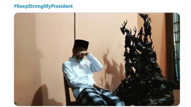 #KeepStrongMyPresident Topik Terpopuler, Foto Jokowi Usap Mata Jadi Sorotan - Suara.com