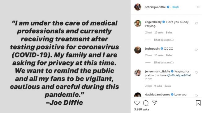 Unggahan Joe Diffie [Instagram/@officialjoediffie]