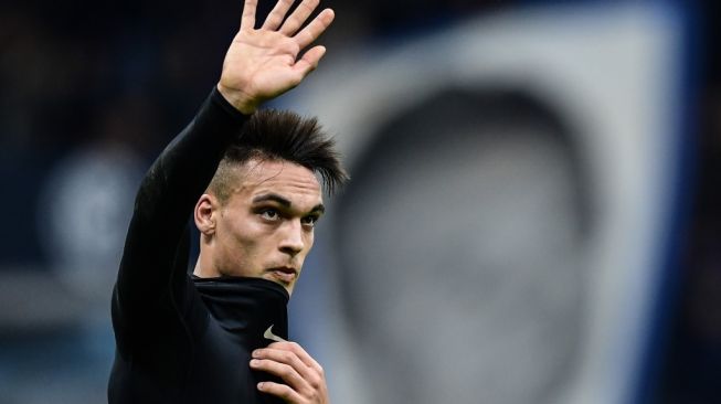 Penyerang Inter Milan, Lautaro Martinez. [Miguel MEDINA / AFP]