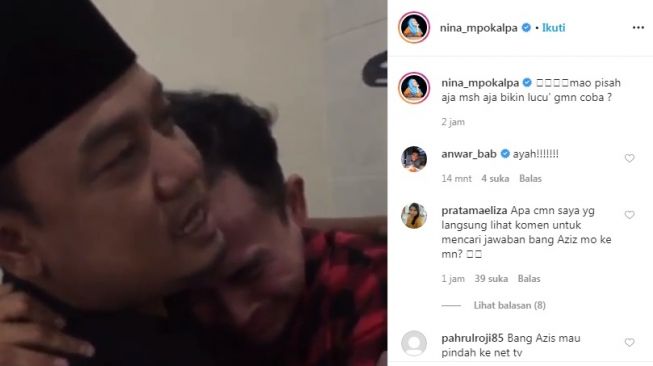 Perpisahan Aziz Gagap dari OVJ banjir airmata [Instagram/@nina_mpokalpa]