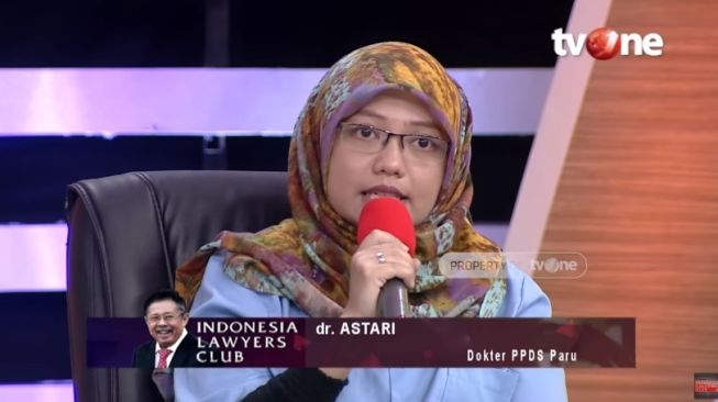 Curhat dr. Astari rela berpisah dengan sang anak karena corona. (YouTube/Indonesia Lawyers Club)