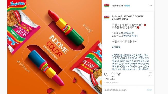 Lipstick Indomie. [Instagram]