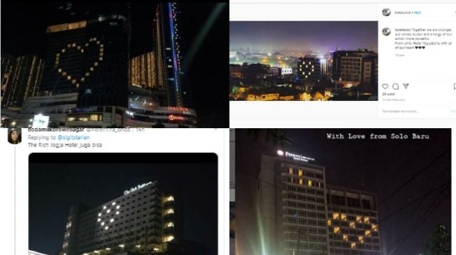 Hotel di Berbagai Daerah Nyalakan Lampu Love, Ajak Lawan Corona