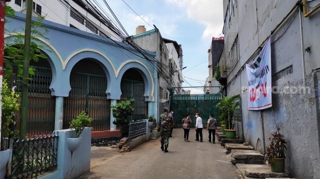 Penampakan Masjid Jami Kebon Jeruk, Taman Sari, Jakarta Barat. (Suara.com/Bagaskara Isdiansyah).