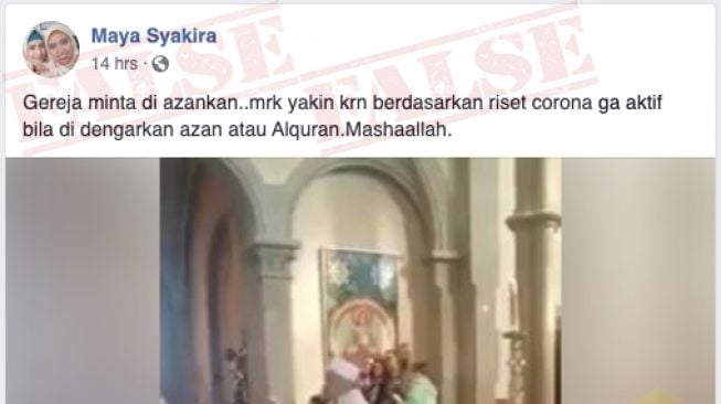 CEK FAKTA: Benarkah Gereja di Jerman Sebut Corona Tak Aktif Saat Diazankan