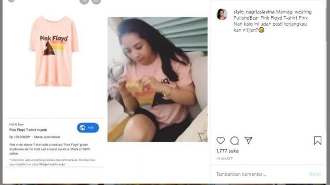 Baju murah Nagita Slavina. (Instagram/@@style_nagitaslavina)