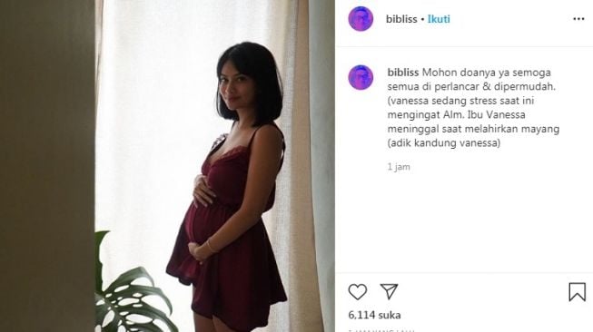 Unggahan Bibi Ardiansyah soal istrinya, Vanessa Angel [Instagram/@bibliss]