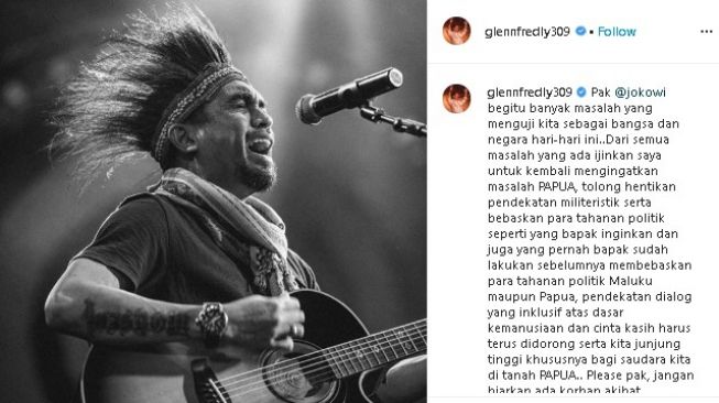 Glenn Fredly dan kepeduliannya dengan warga Papua. (Instagram/@glennfredly309)