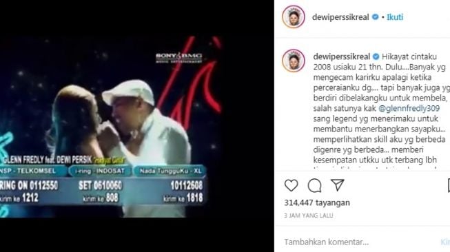 Unggahan Dewi Perssik soal kenangan dengan Glenn Fredly [Instagram/@dewiperssikreal]