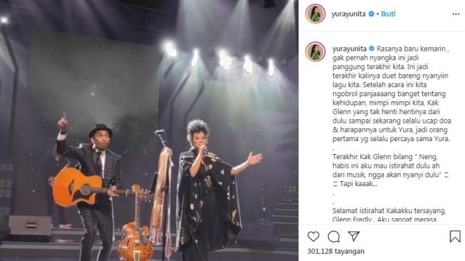 Kenangan terakhir Yura Yunita dengan Glenn Fredly [Instagram/@yurayunita]