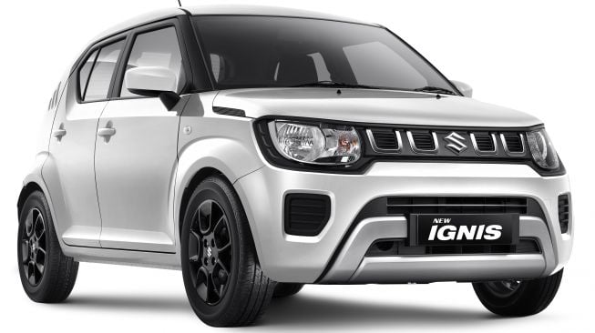 Suzuki Ignis GL tampak bumper depan, warna Pearl Arctic White [Dok PT Suzuki Indomobil Sales].