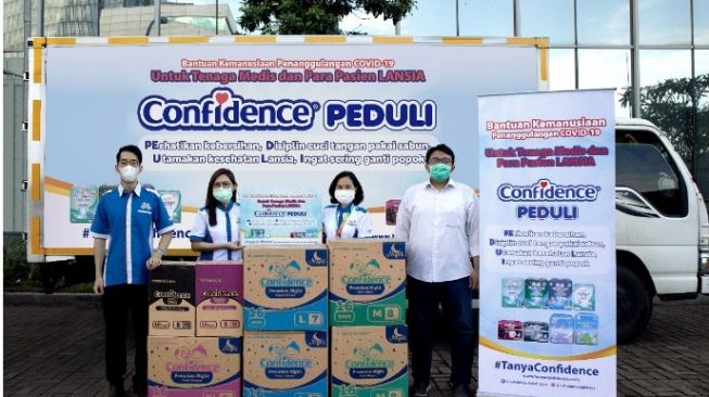 Confidence Donasi 10 Ribu Popok Dewasa ke Tim Medis yang Tangani Covid-19