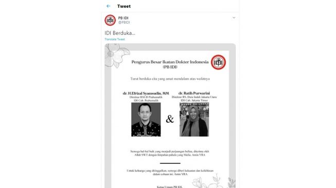 Dokter Ratih Meninggal karena Corona, Betapa Hancurnya Hati Sang Ayah