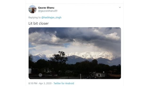 Penampakan Himalaya setelah lockdown. [Twitter]