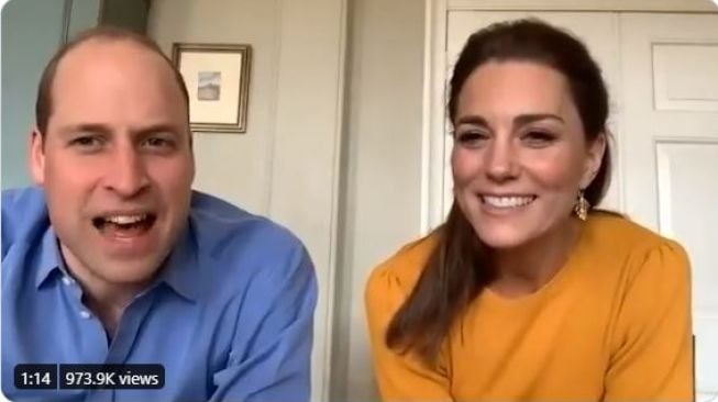 Duke and Duchess Cambridge Lakukan Video Call Jelang Paskah (twitter.com/KensingtonRoyal)