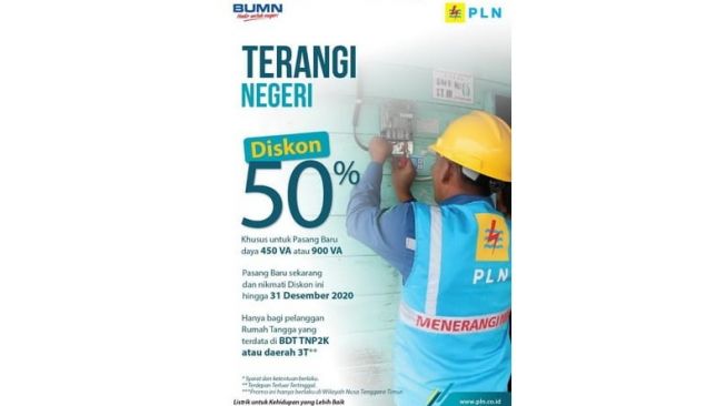 PLN Berikan Diskon 50% Biaya Penyambungan Pasang Baru di NTT