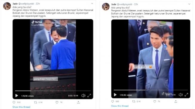 Pangeran Abdul Mateen Kembali Curi Perhatian Warganet (Twitter)