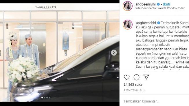 Unggahan Angbeen Rishi [Instagram/@angbeenrishi]