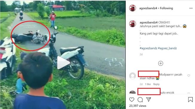 Bikin Ngilu! Kepala Bocah Terbentur Pembatas Jalan saat Adu Balap