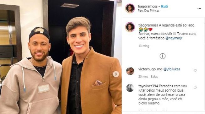 Tiago Ramos, pacar ibunya Neymar. (Instagram/@tiagoramoss).