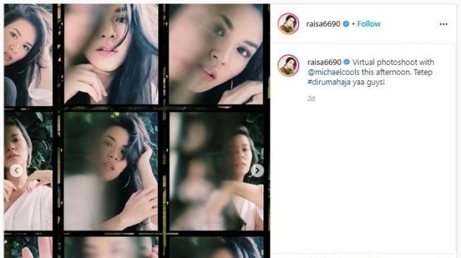 Raisa Lakukan Pemotretan Virtual (instagram.com/raisa6690)