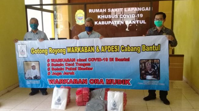 Warkaban bantu APD ke Puskesmas  dan rumah sakit di Bantul