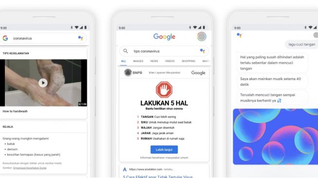 Pencarian Covid-19 di Google. (dok: Google)