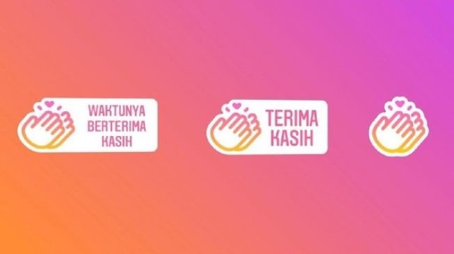 Stiker Instagram ucapan terima kasih pada pejuang Covid-19. [Instagram]