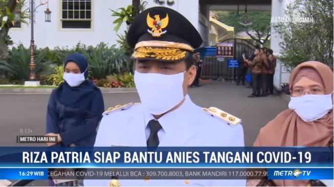 Video lengkap pernyataan Riza Patria. (YouTube/metrotvnews)