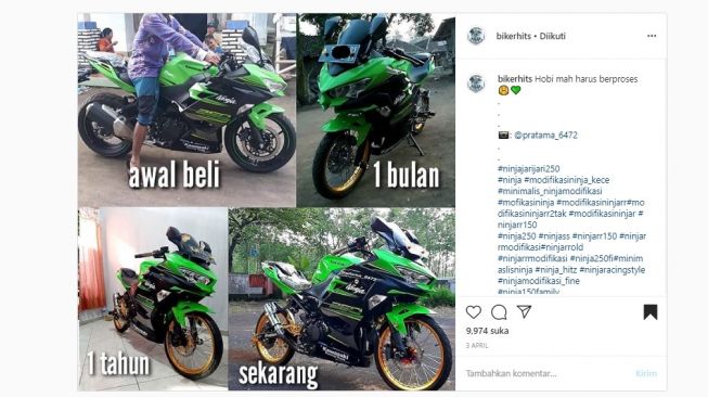 Kawasaki Ninja 250 pakai ban cacing.[indo_cornering]