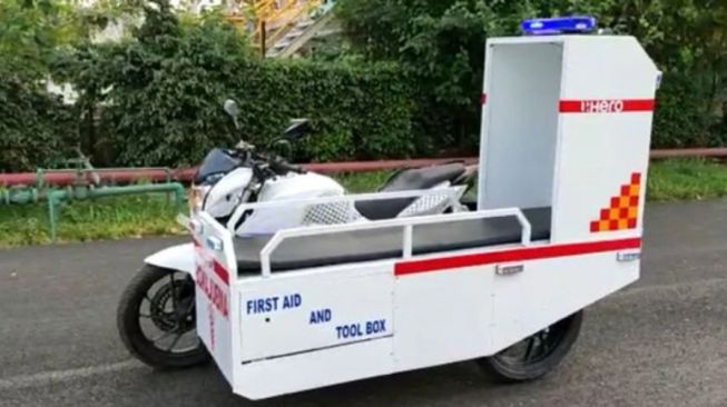 Sangar! Modifikasi Motor Sport Jadi Ambulans untuk Perangi Virus Corona