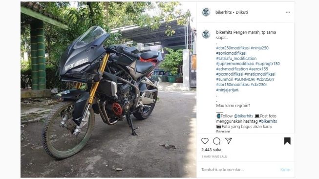 Honda CBR 250 pakai ban cacing.[indo_cornering]