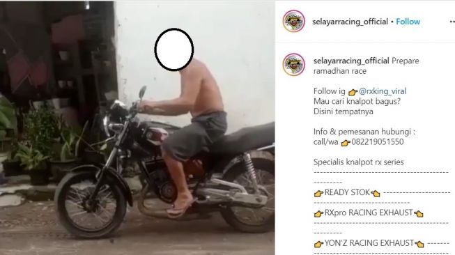 Aksi Kakek Bertelanjang Dada Jajal Yamaha RX-King, Jiwa Balap Bangkit Lagi