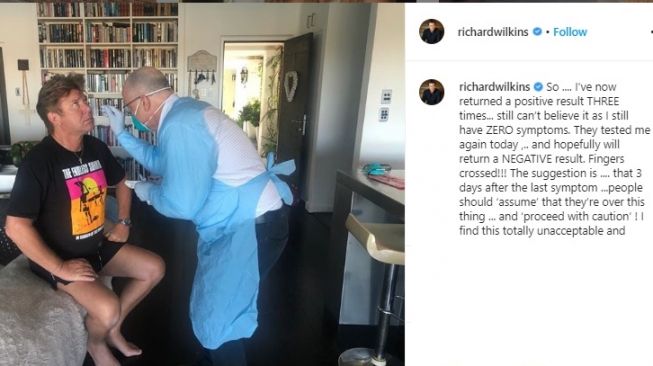 Pria yang terinfeksi virus 3 kali tapi tanpa gejala (Instagram/@richardwilkins)