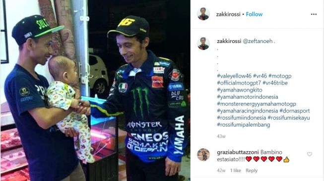 Rossi asal Indonesia lagi godain bayi