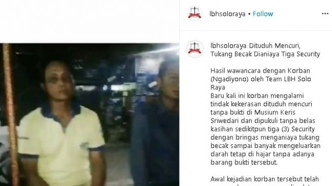 Wawancara LBH Solo Raya dan Ngadiyono. (Instagram/@lbhsoloraya)