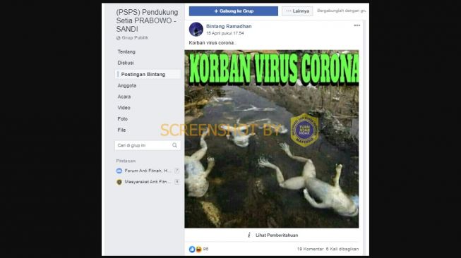 CEK FAKTA, postingan yang mengklaim banyak katak mati jadi korban Virus Corona (turnbackhoax.id)