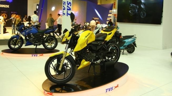 Booth TVS dengan andalan TVS Apache RTR 200V saa berlangsung pameran Istanbul Expo 2017 di Turki. Sebagai ilustrasi salah satu produk TVS [Shutterstock].