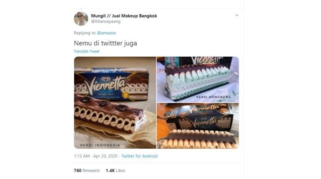 Penampakan Viennetta. [Twitter]