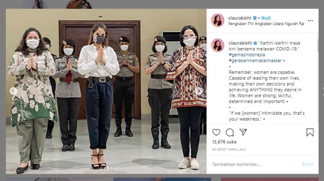 Cinta Laura merayakan Hari Kartini dengan cara berbeda. (Instagram/@claurakiehl)