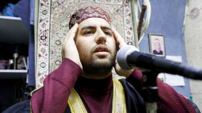 Firas Al-Qazzaz, Muadzin Masjid Al-Aqsa, Yerusalem. [AFP]