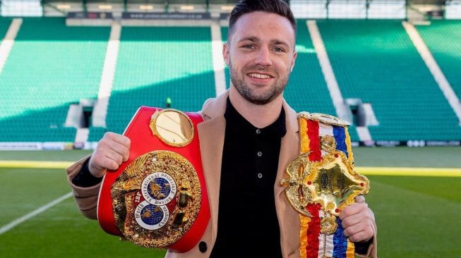 Juara dunia tinju kelas welter WBA dan IBF asal Skotlandia, Josh Taylor. [Instagram@joshtaylorbox1]