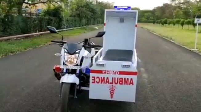 Motor ambulans Hero Xtreme 200R. (Youtube/Shantonil Nag)