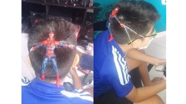 Cara Pakai Masker Anti Mainstream, Warganet: Mirip Film Spider-Man!