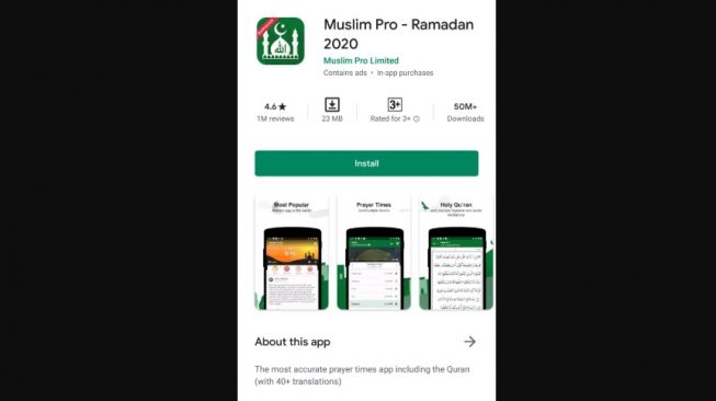 Muslim Pro. [Google Play Store]