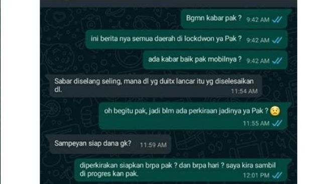 Curhat pemilik mobil kena semprot mekanik bengkel (Facebook-M Umar Asrori)